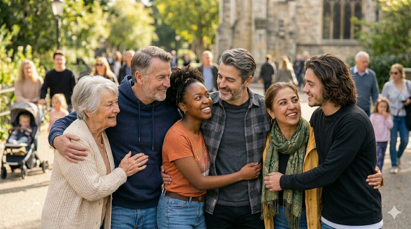 Groupe d'amis heureux sur SortonsEnsemble.fr